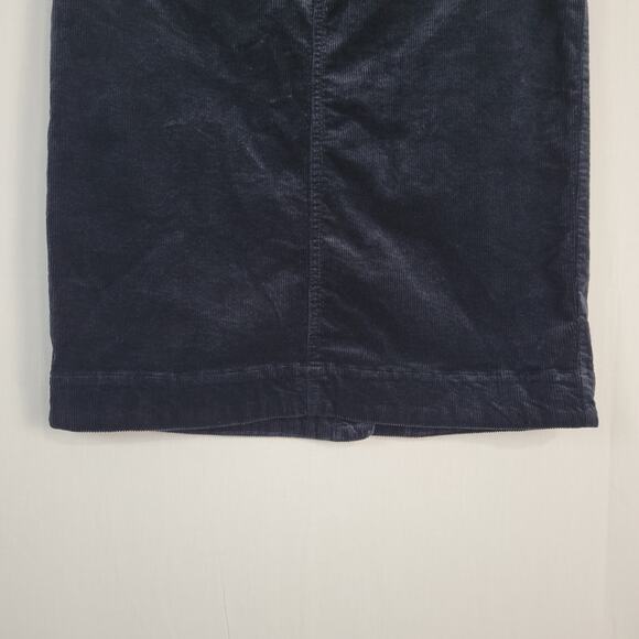 Maeve by Anthropologie Collette Corduroy Pencil Skirt sz M Navy patch pockets - Picture 4 of 12